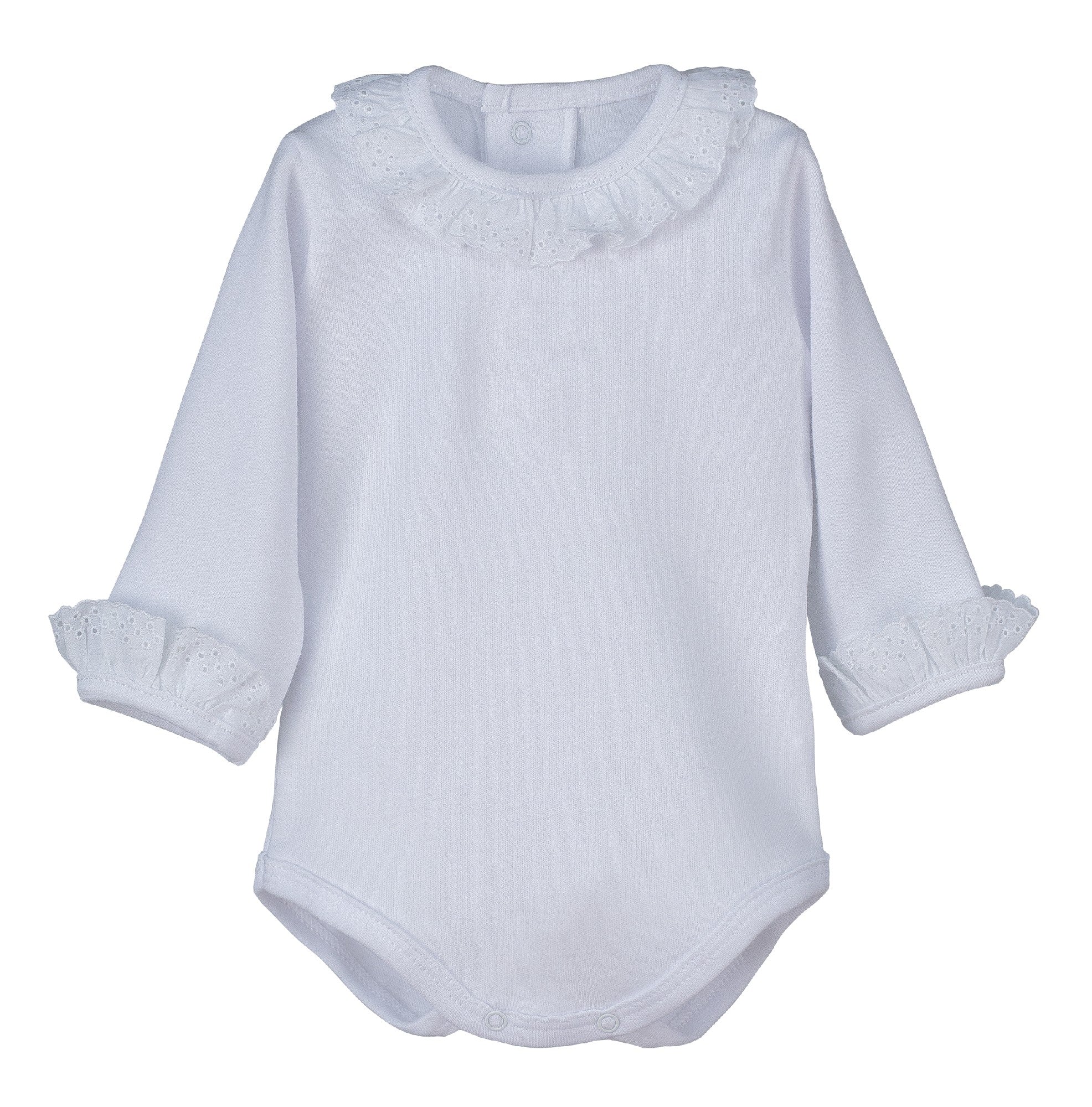 Personalisatie Romper Embroidered White Long - Calamaro