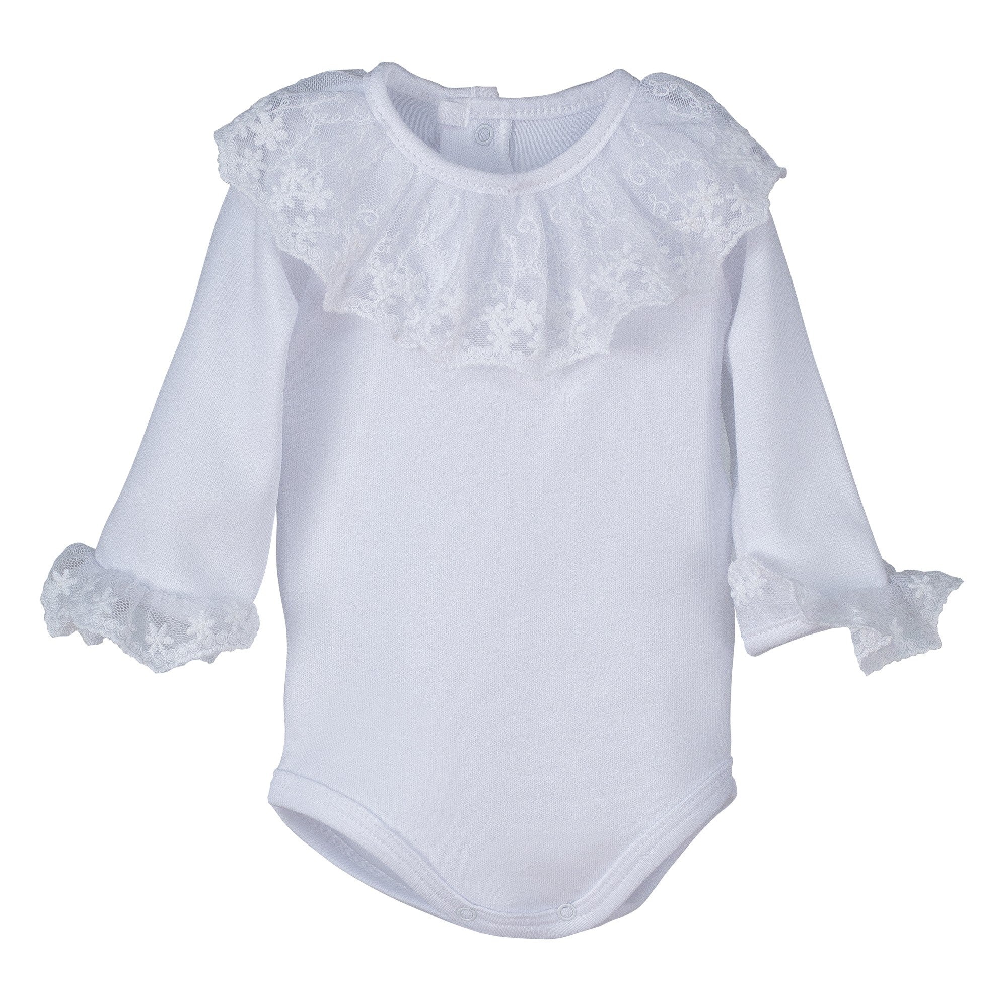 Romper White Lace Long - Calamaro