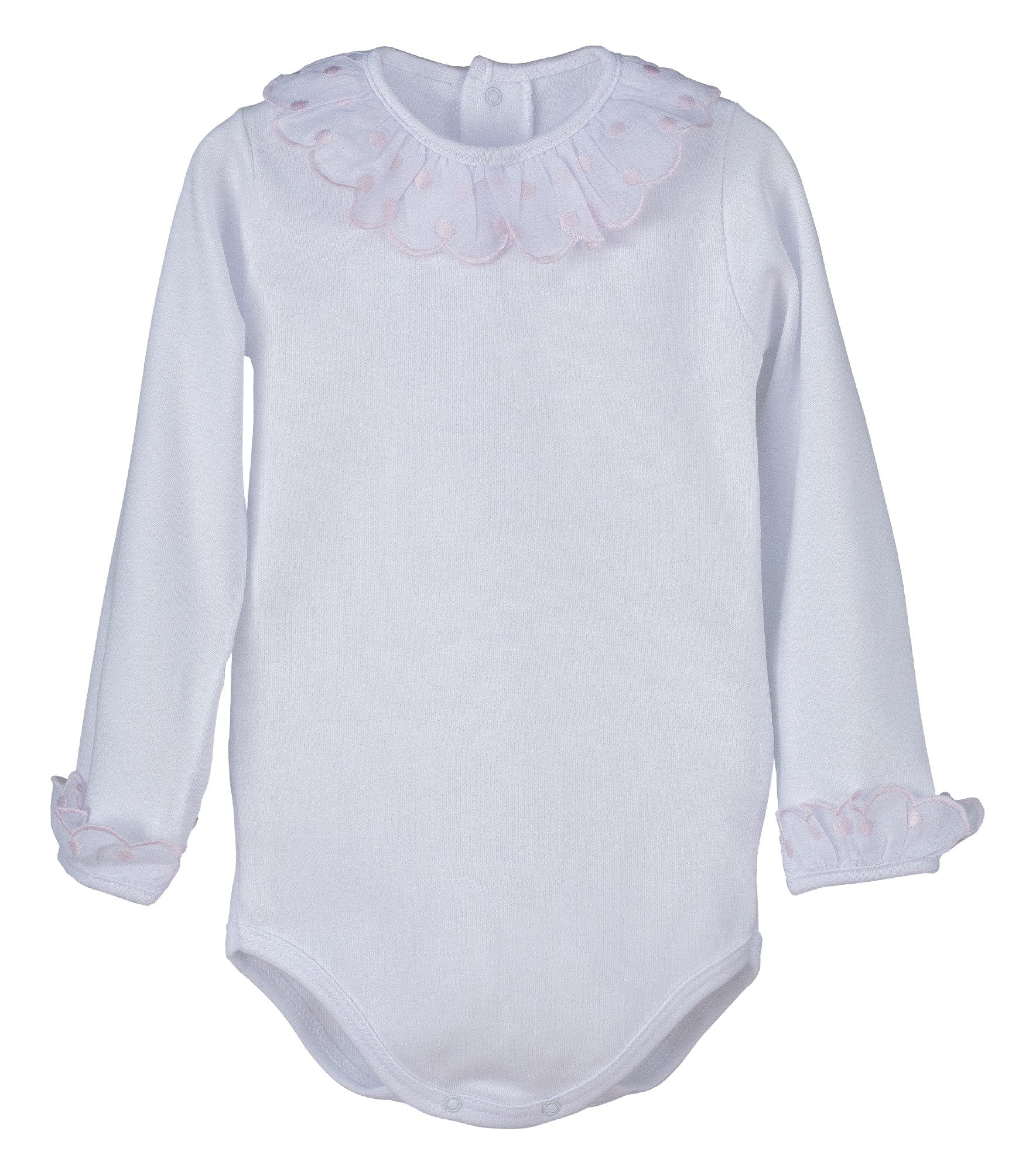 Personalisatie Romper Broderie Anglaise Pink - Calamaro