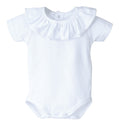 Romper White Ruffle Short - Calamaro