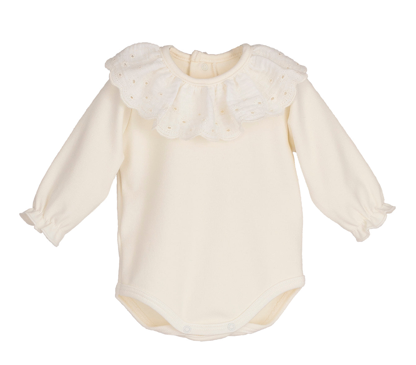Personalisatie Romper Broderie Off White Long - Calamaro