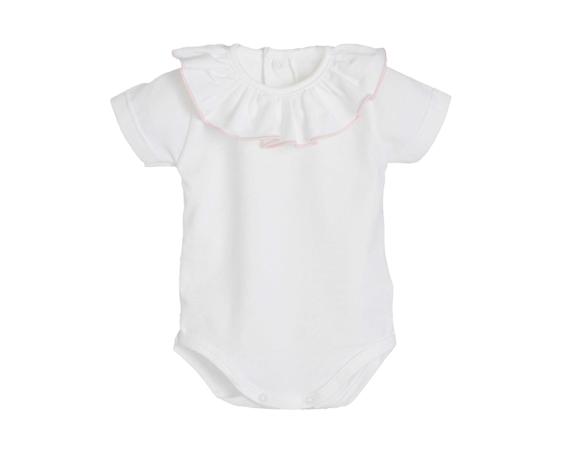Personalisatie Romper Ruffle Short Pink - Calamaro