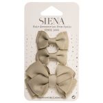 Hair Bows 3 Pack Beige - Siena