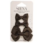 Hair Bows 3 Pack Brown - Siena