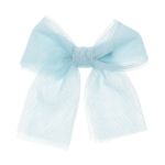 Medium Tulle Hair Clip Turquoise Blue - Siena