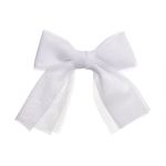 Medium Tulle Hair Clip White - Siena
