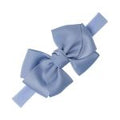 Elastic Headband Grosgrain Bow French Blue - Siena