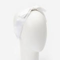 Headband XL Satin Bow White - Siena