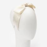 Headband XL Satin Bow Cream - Siena