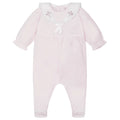 Katie Baby Girl Pink Velour Babygrow - Emile et Rose
