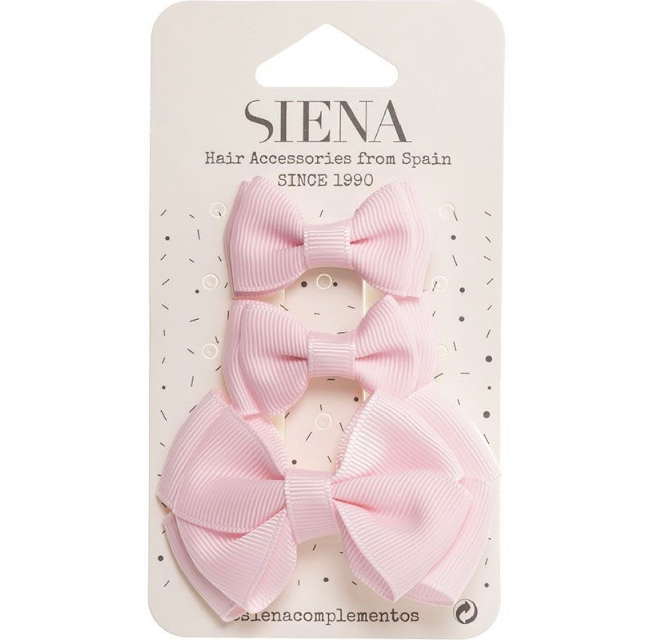 Hair Bows 3 Pack Light Pink - Siena