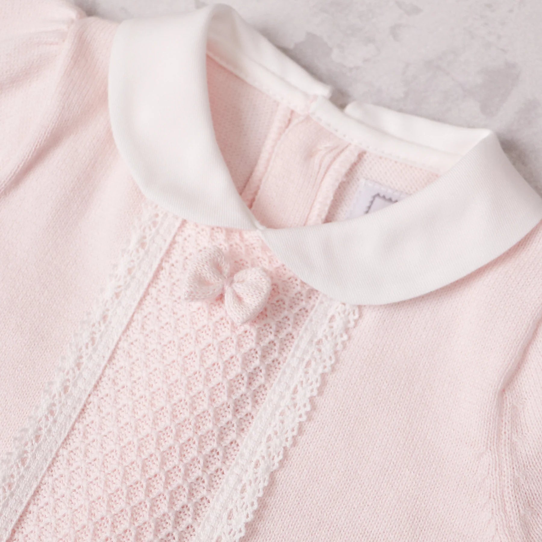Layla Baby Girl Pink Knit Romper - Emile et Rose