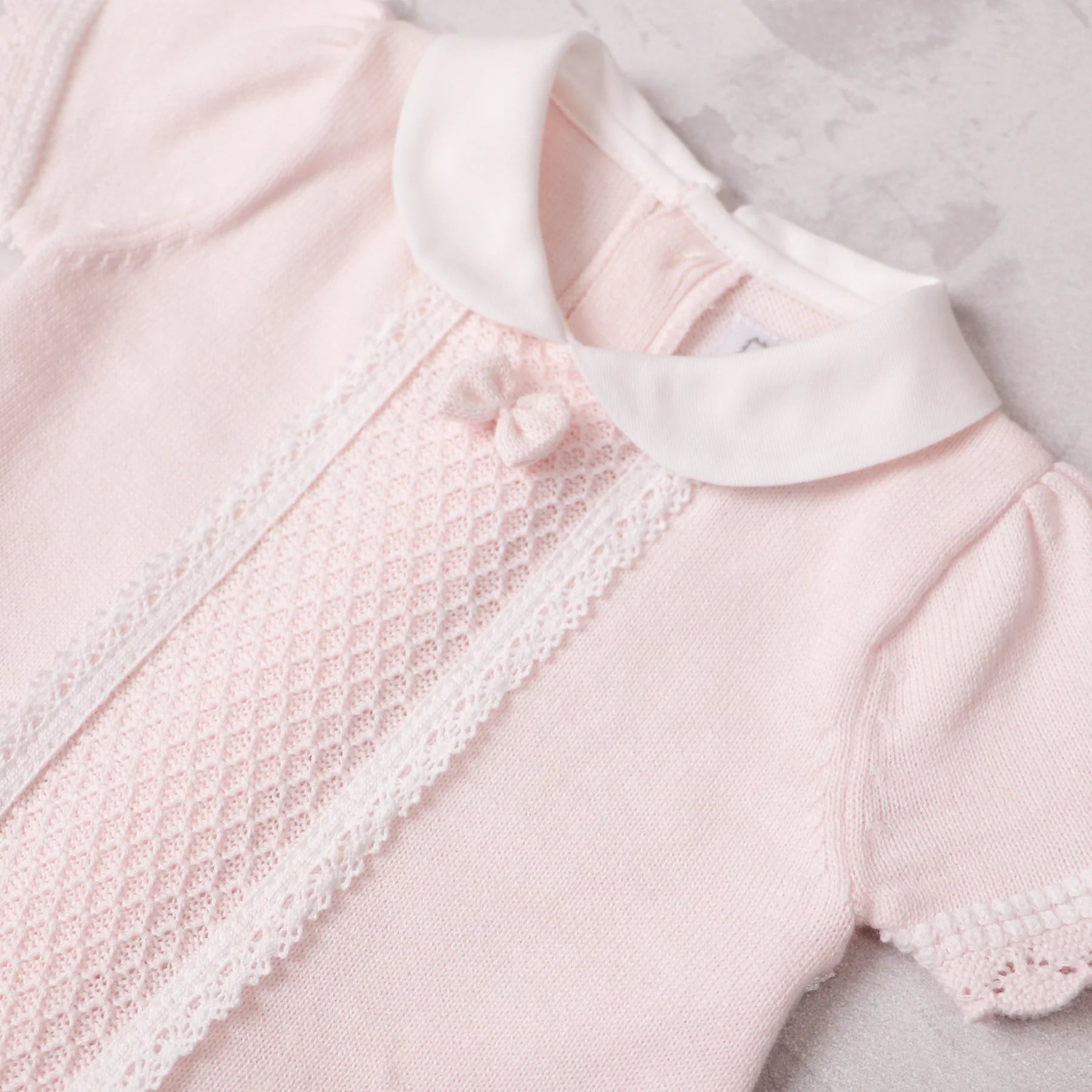 Layla Baby Girl Pink Knit Romper - Emile et Rose