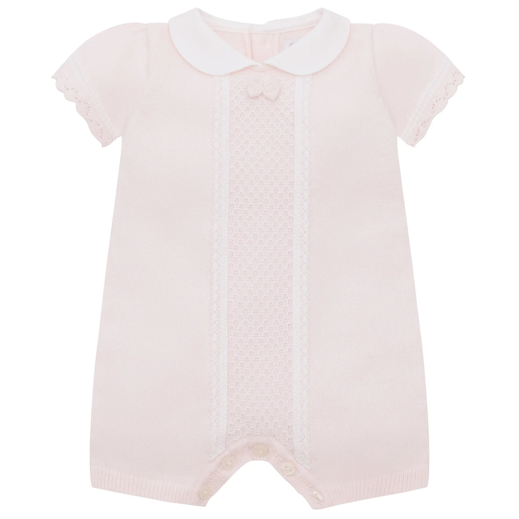 Layla Baby Girl Pink Knit Romper - Emile et Rose
