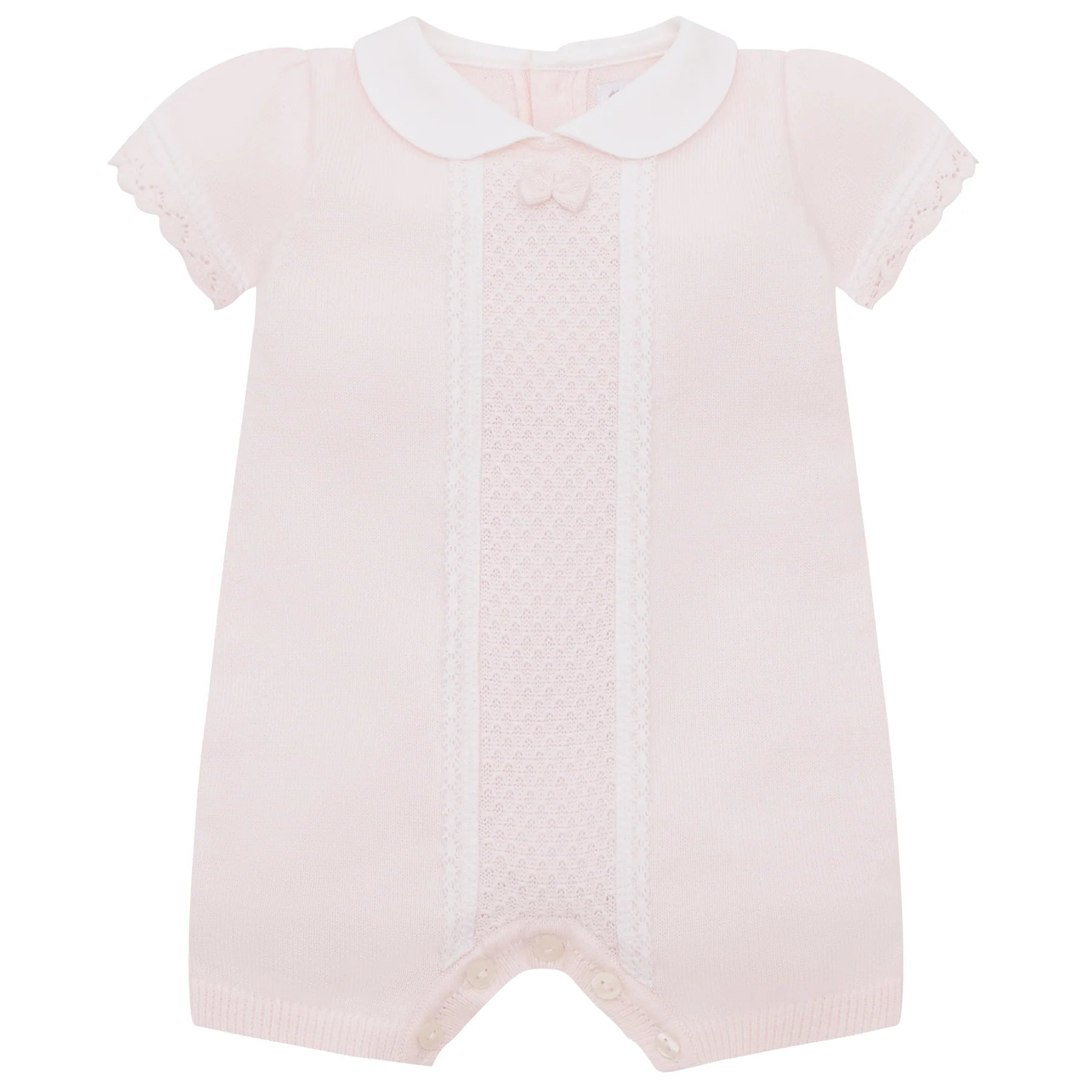 Layla Baby Girl Pink Knit Romper - Emile et Rose