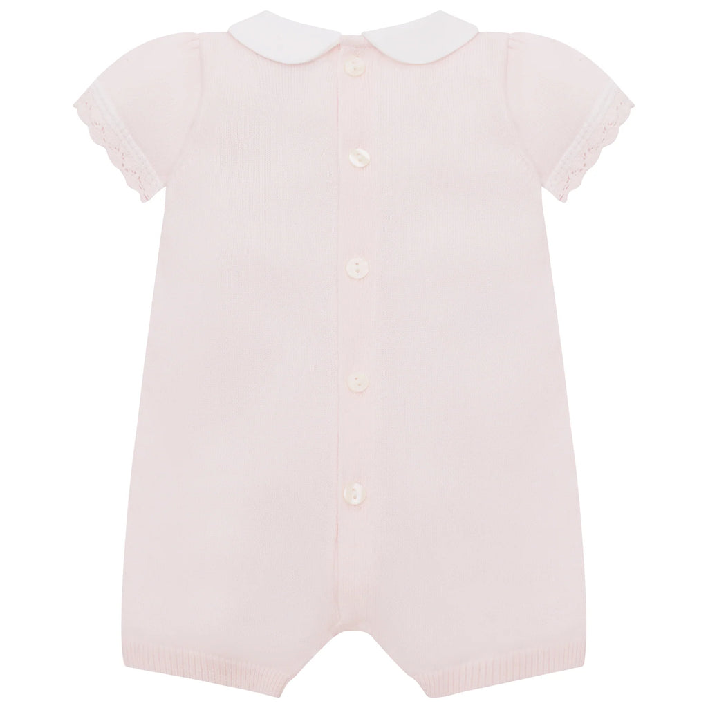 Layla Baby Girl Pink Knit Romper - Emile et Rose