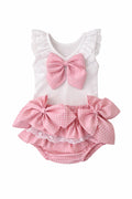 Set Pink Vichy Bow