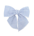 Hair Bow Blue White - Calamaro