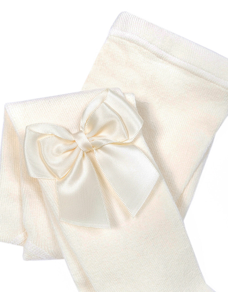 Tights With Satin Bow Cava - JC Castella