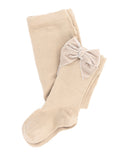 Tights With Velvet Bow Sand - JC Castella