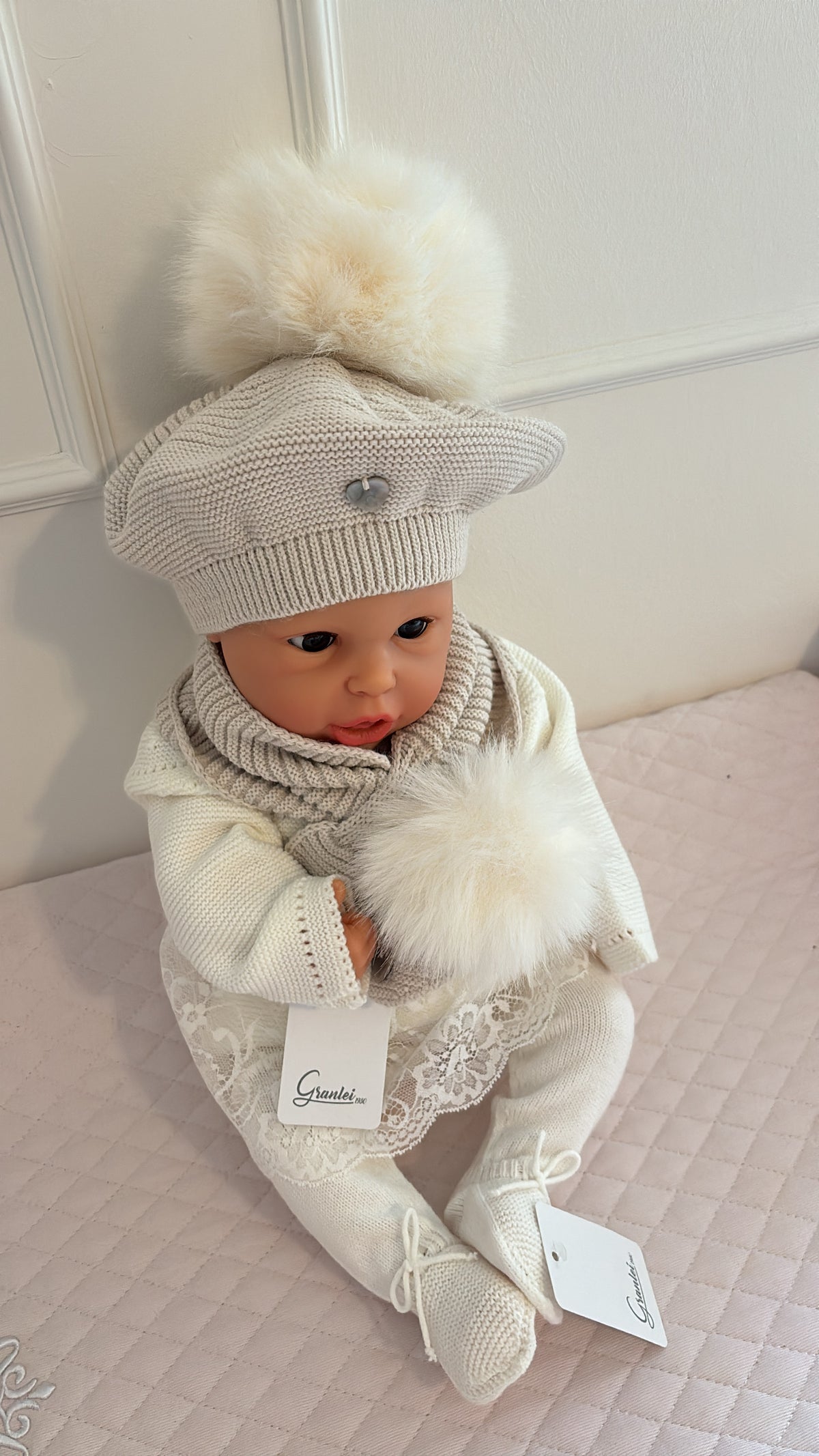 Baret Scarf Set Ivory - Granlei