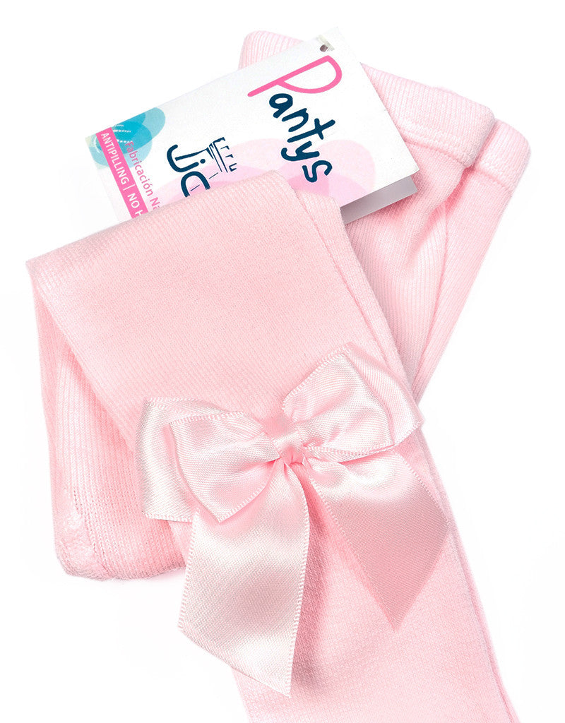 Tights With Satin Bow Rosa - JC Castella