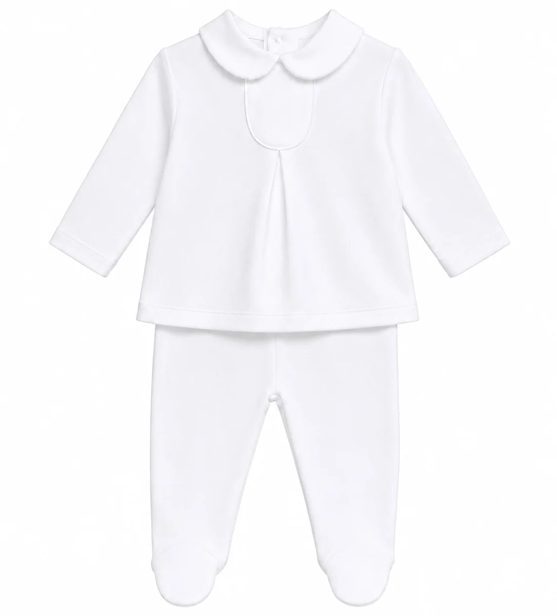 2 Piece Set Cotton White - Blues Baby