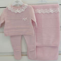 2 Piece Knitted Set Pink - Blues Baby