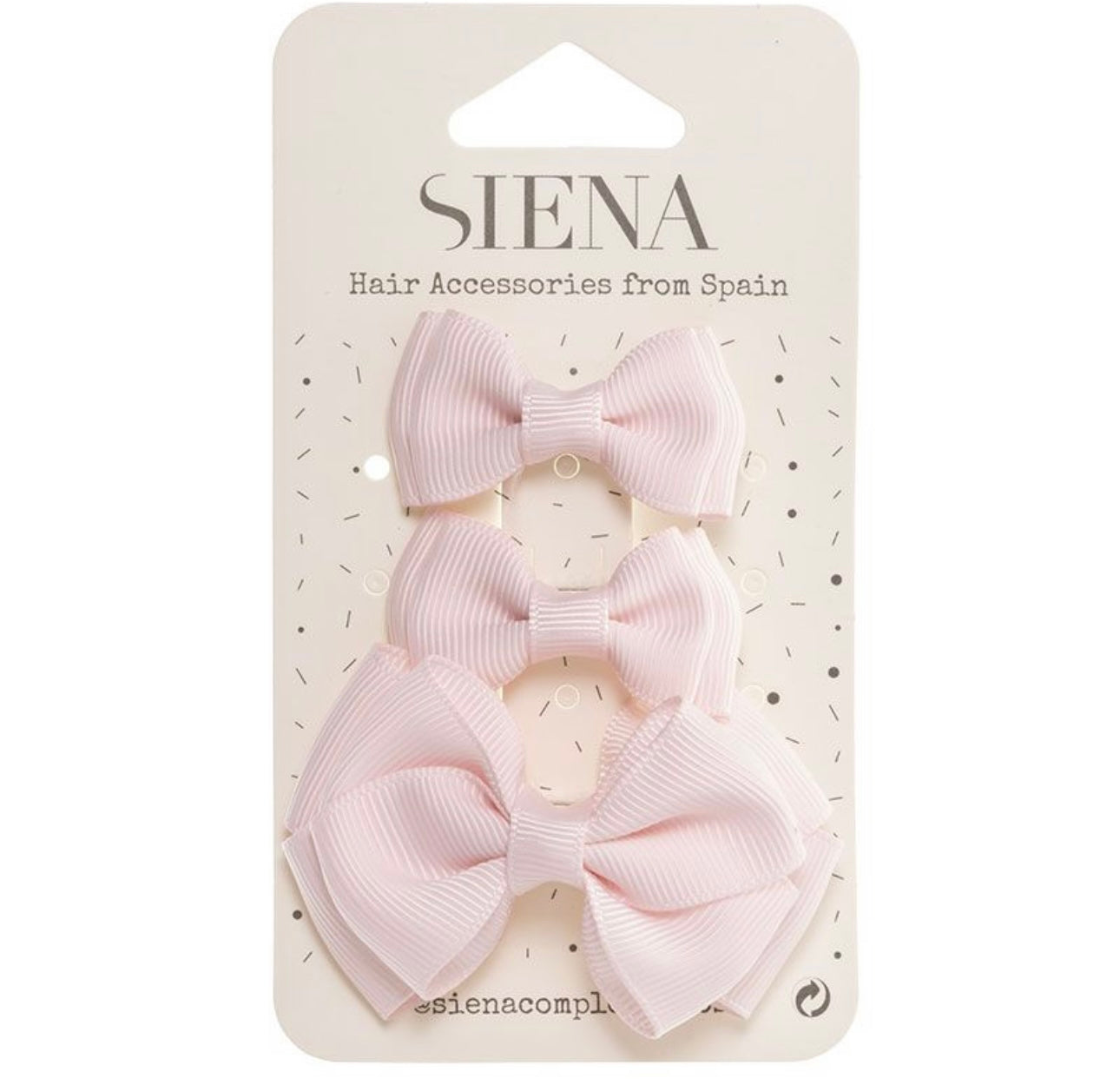 Hair Bows 3 Pack Extra Light Pink - Siena