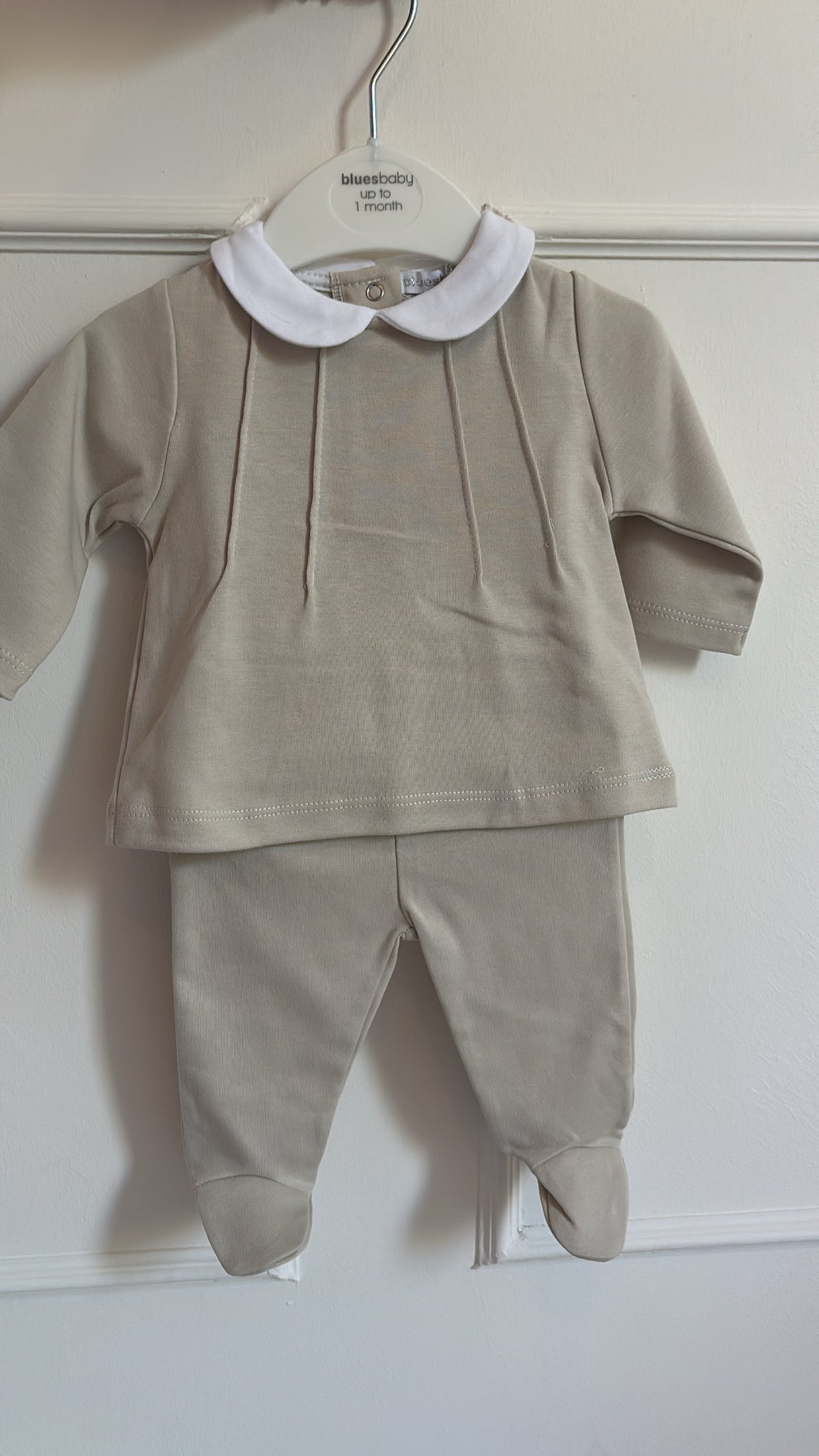 2 Piece Set Cotton Beige - Blues Baby