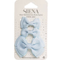 Hair Bows 3 Pack Light Blue - Siena