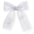 Large Tulle Hair Clip White - Siena