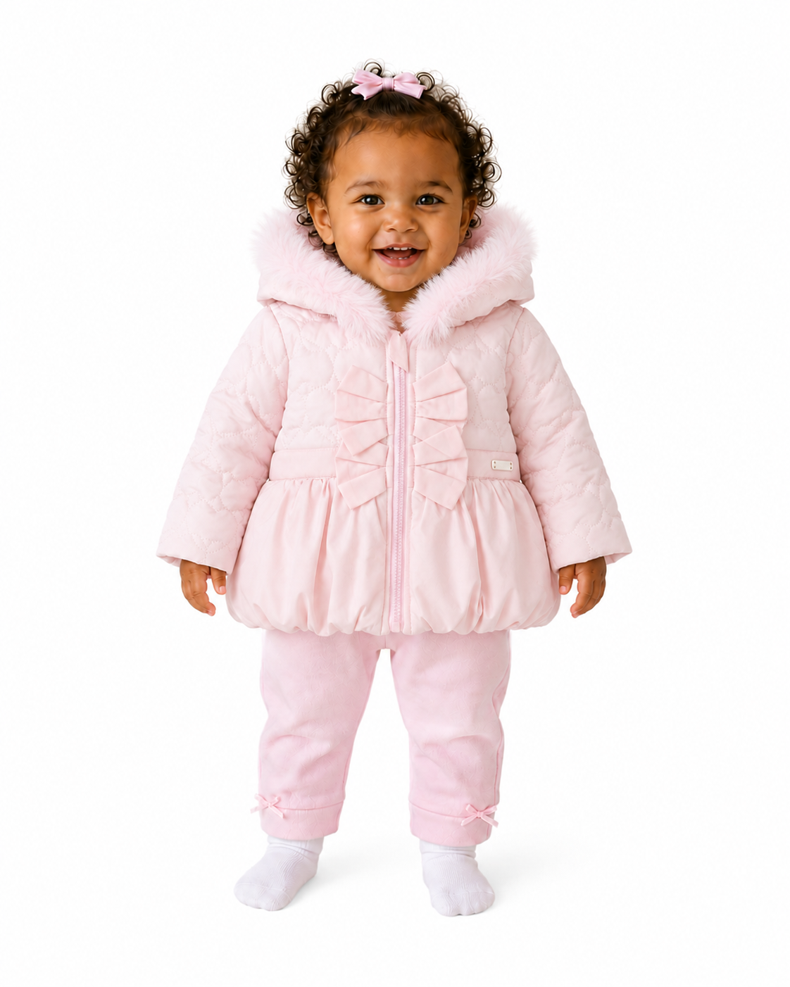 Pink Jacket With Bows - Amore