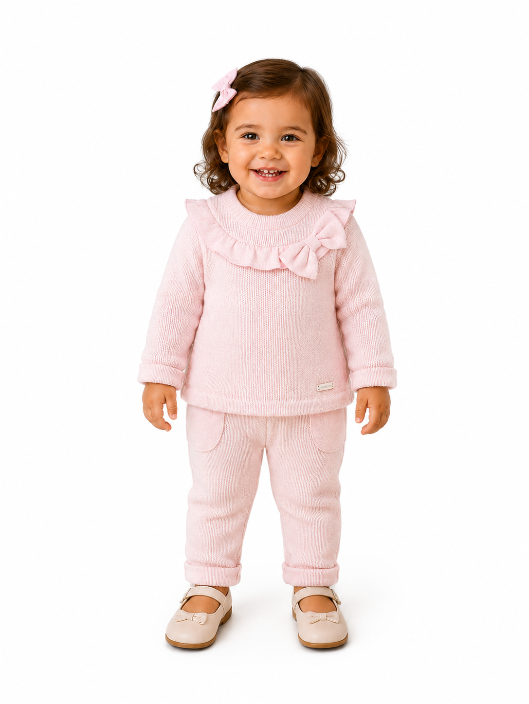 Pink Knitted Jog Set - Amore
