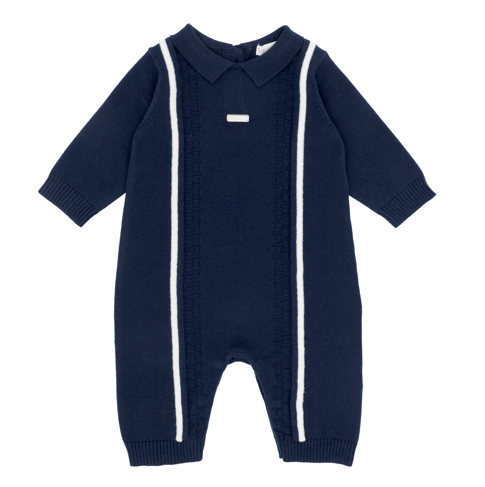 Navy Knitted Romper - Blues Baby