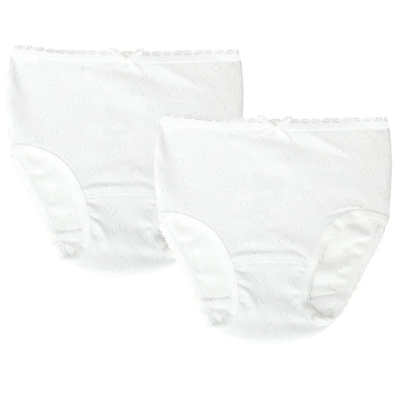 Underwear Set White Hearts - Calamaro